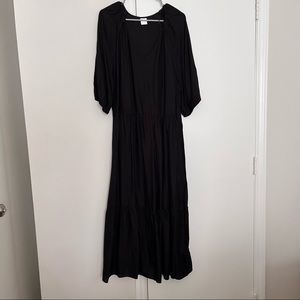 H&M Black maxi smock dress